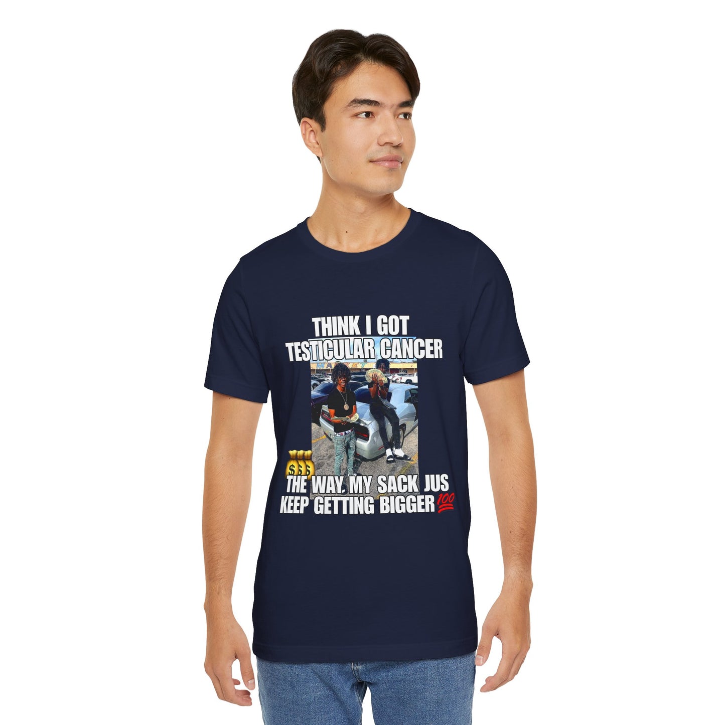 My Sack Getting Bigger Meme T-Shirt, Hood Irony Shirts, Joke Unisex Graphic Tee, Cancer Awareness