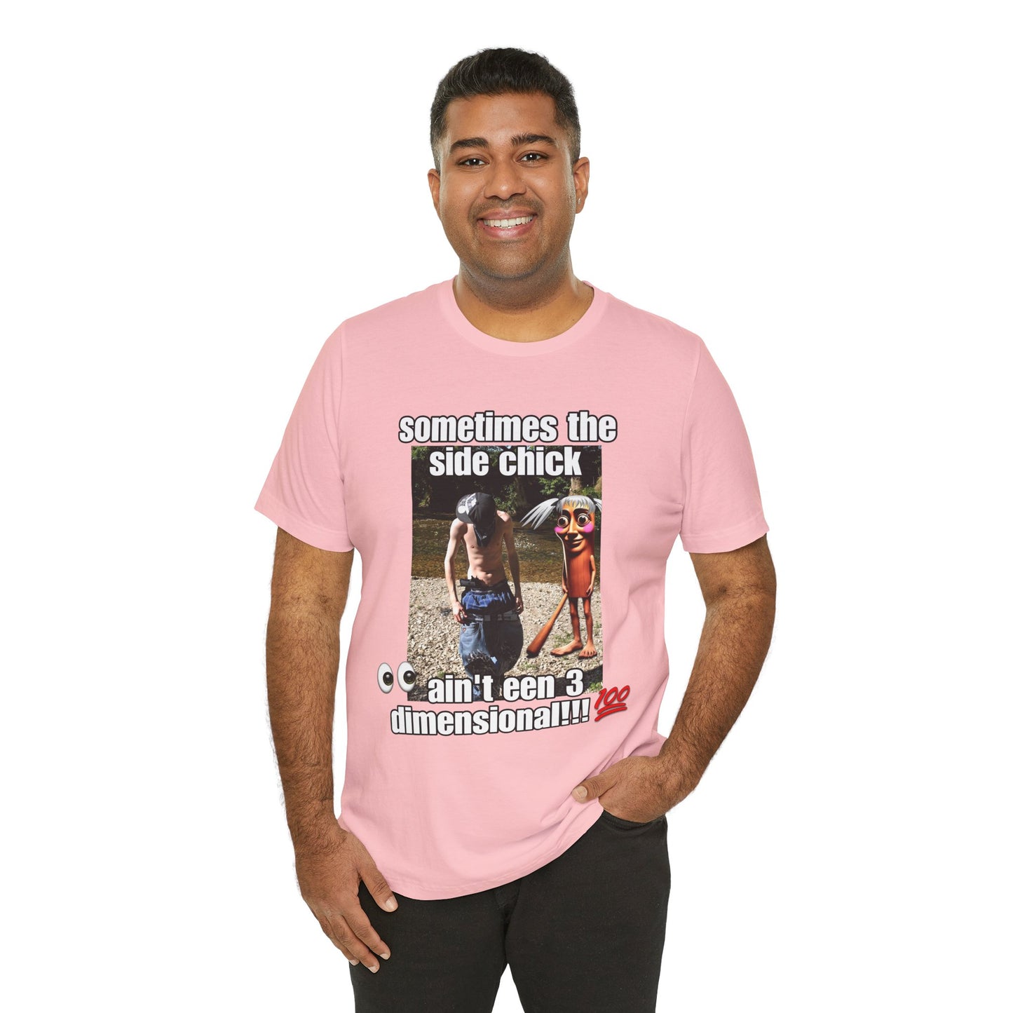 Side Chick Statement T-shirt, Tung Tung Tung Sahur Unisex Graphic Tee, Ouu Shi...