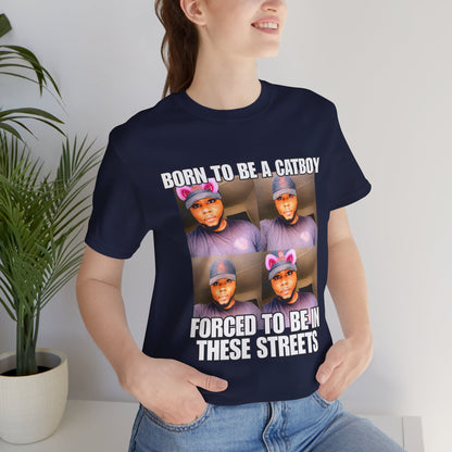 Depressed Catboy Graphic T-shirt, Hood Irony Memes, Sad Shirts