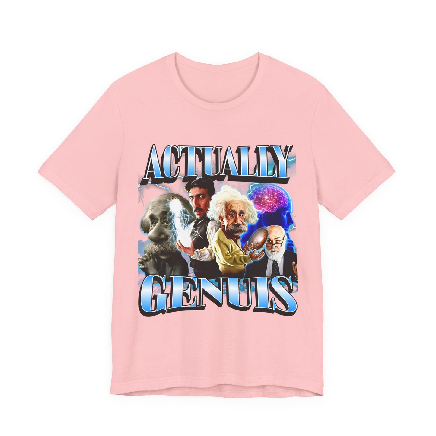 Actually Genuis Einstein Meme T-shirt, Unisex Graphic Shirt for Extremely High-IQ Individuals