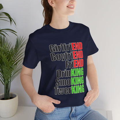 Girlfriend vs Twerking - You Decide, Terrible Ironic Unisex Graphic Tee