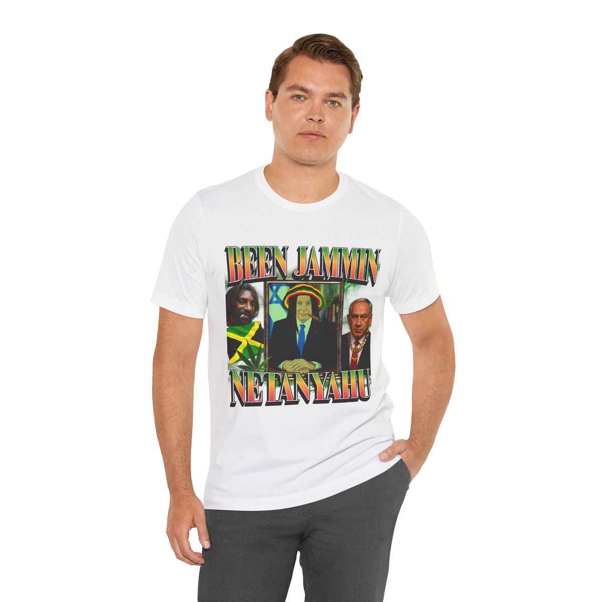 Been Jammin Netanyahu Meme T-Shirt, Benjamin Netanyahu Judeo-Rastafarian Graphic Tee