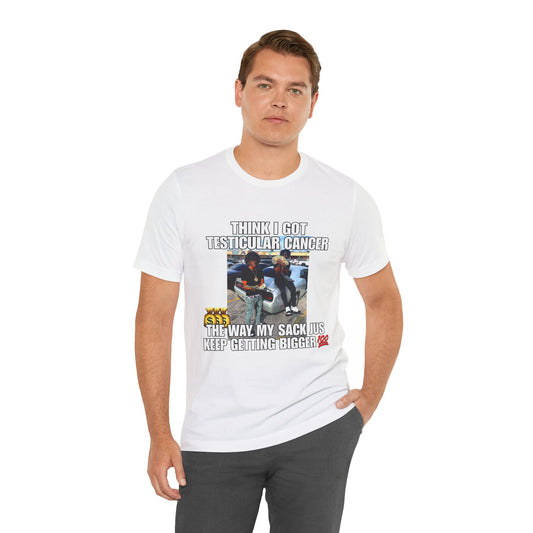 My Sack Getting Bigger Meme T-Shirt, Hood Irony Shirts, Joke Unisex Graphic Tee, Cancer Awareness