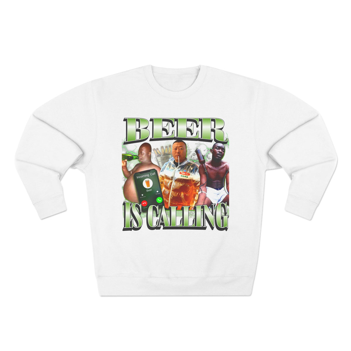 Beer is Calling Unisex Graphic Sweater, Drinking Meme Jumper