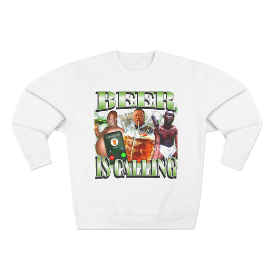 Beer is Calling Unisex Graphic Sweater, Drinking Meme Jumper