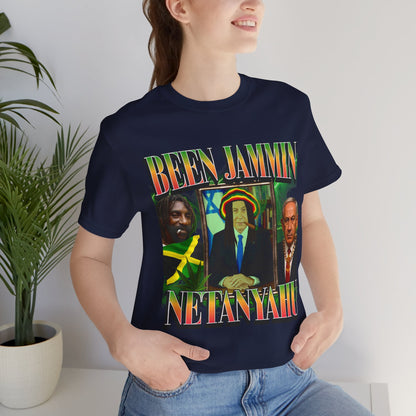 Been Jammin Netanyahu Meme T-Shirt, Benjamin Netanyahu Judeo-Rastafarian Graphic Tee