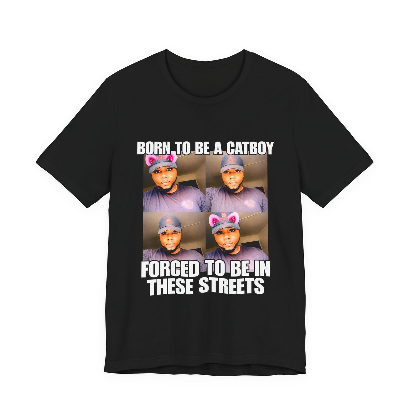 Depressed Catboy Graphic T-shirt, Hood Irony Memes, Sad Shirts