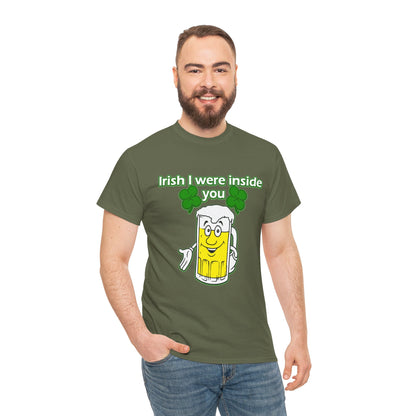 St. Patrick's Day Themed T-shirt, Irish I Were Inside You, Unisex Graphic Tee, Gift for Conservative Grandmother