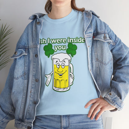 St. Patrick's Day Themed T-shirt, Irish I Were Inside You, Unisex Graphic Tee, Gift for Conservative Grandmother