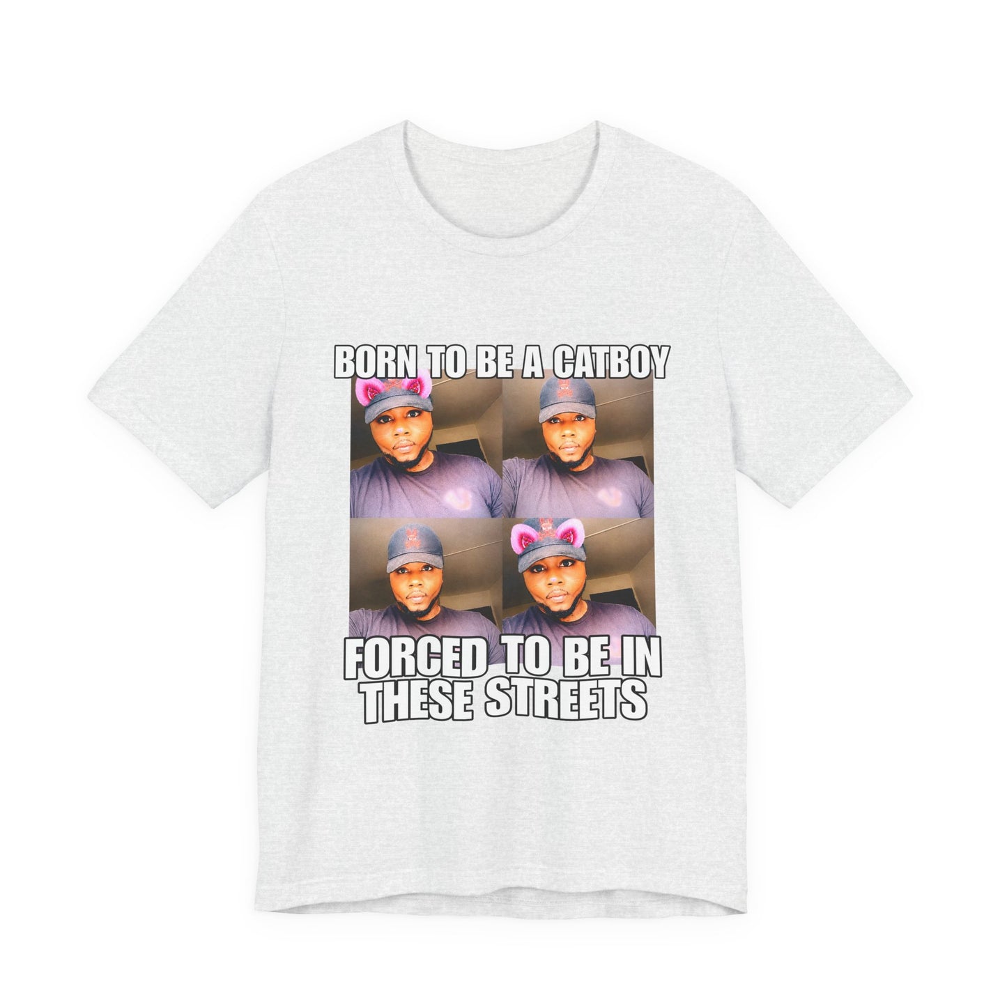 Depressed Catboy Graphic T-shirt, Hood Irony Memes, Sad Shirts