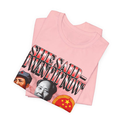 Badass Mao Zedong T-shirt, Red Sun in the Sky; Rising Dong in my Flies, Unisex Graphic Tee