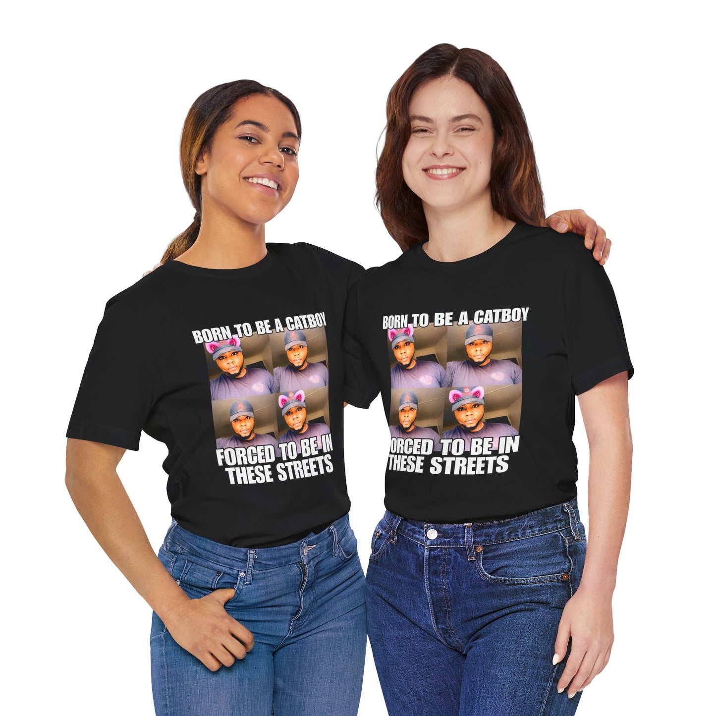 Depressed Catboy Graphic T-shirt, Hood Irony Memes, Sad Shirts