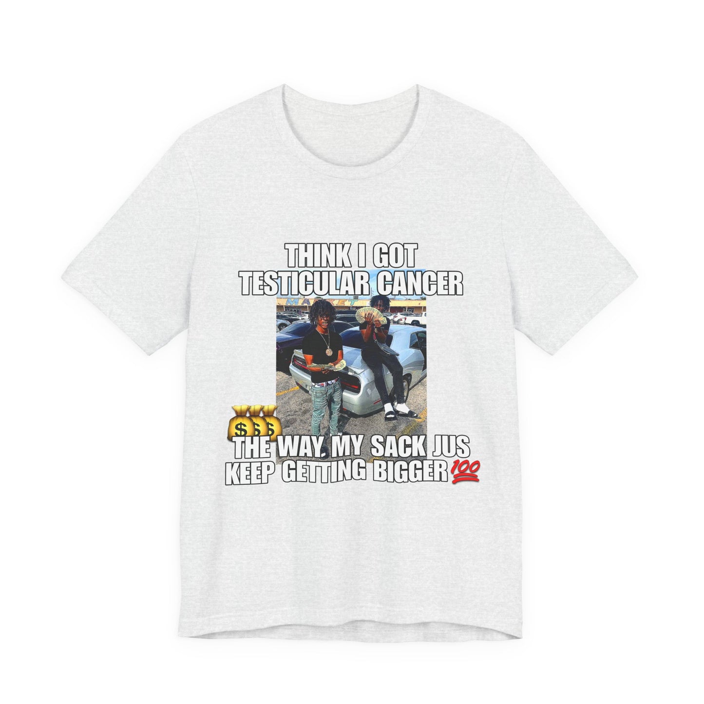 My Sack Getting Bigger Meme T-Shirt, Hood Irony Shirts, Joke Unisex Graphic Tee, Cancer Awareness