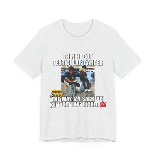My Sack Getting Bigger Meme T-Shirt, Hood Irony Shirts, Joke Unisex Graphic Tee, Cancer Awareness