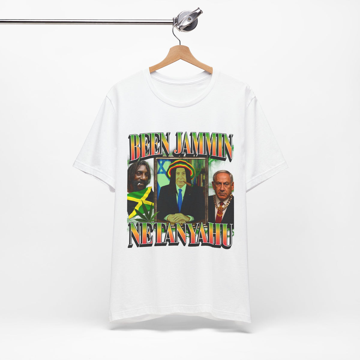Been Jammin Netanyahu Meme T-Shirt, Benjamin Netanyahu Judeo-Rastafarian Graphic Tee