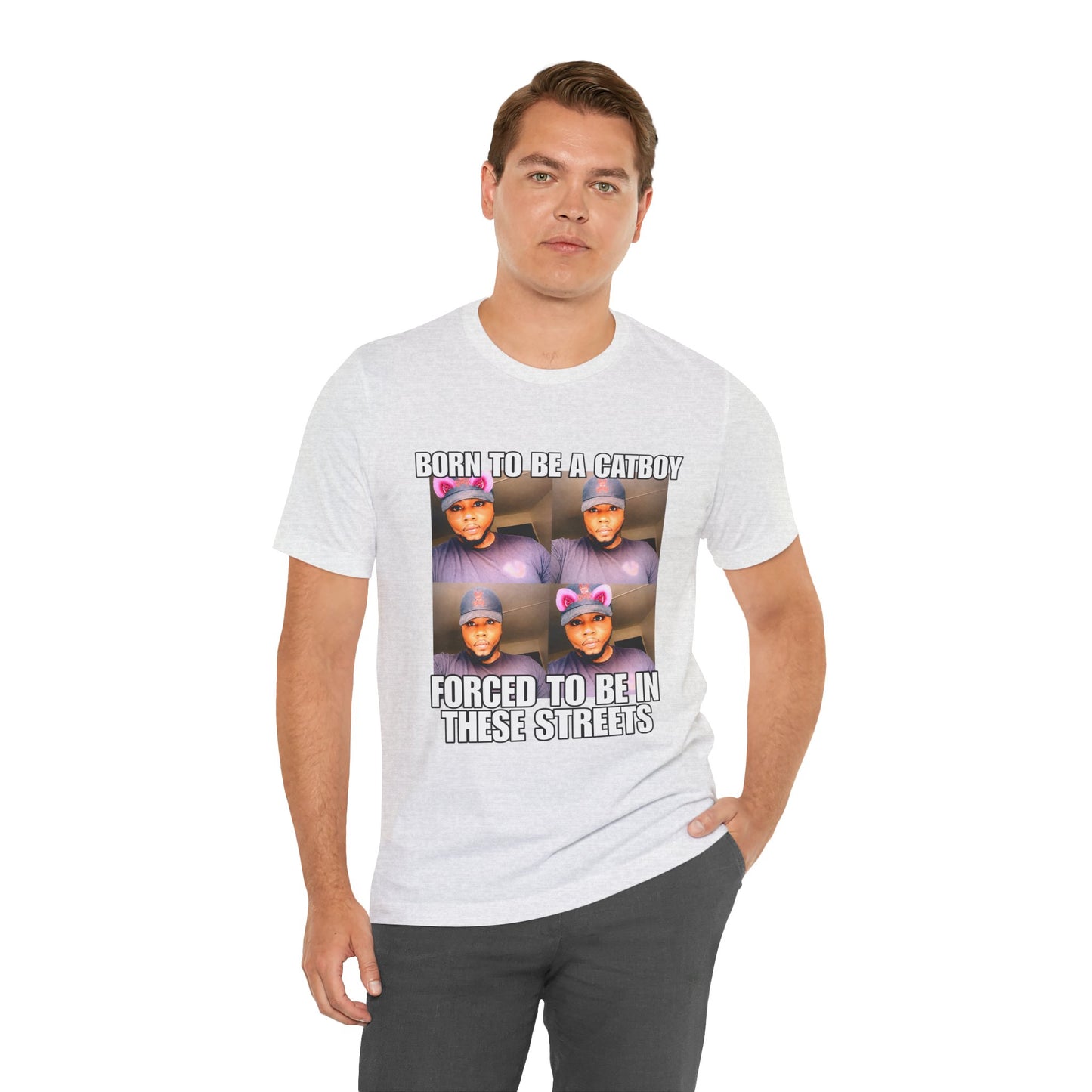 Depressed Catboy Graphic T-shirt, Hood Irony Memes, Sad Shirts