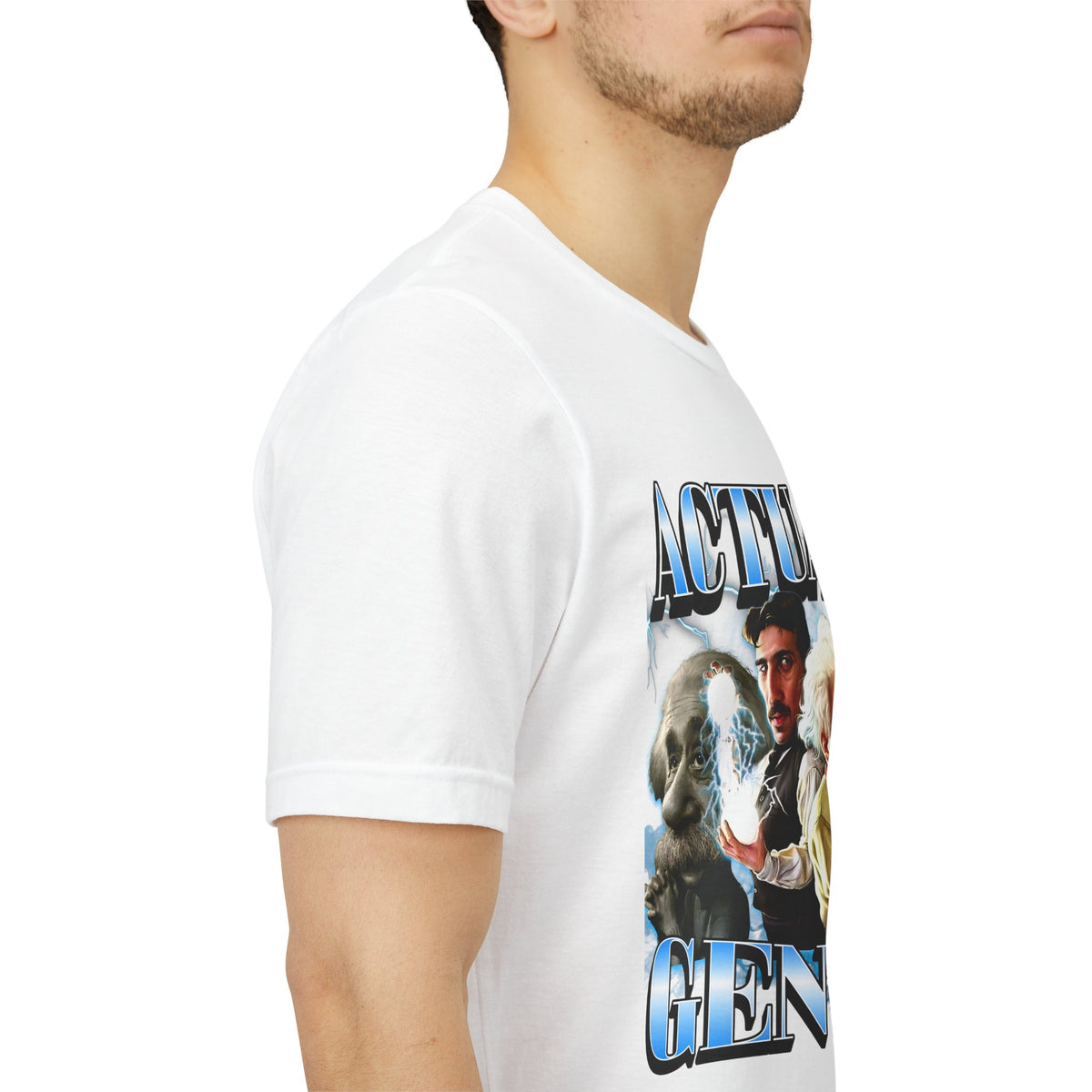 Actually Genuis Einstein Meme T-shirt, Unisex Graphic Shirt for Extremely High-IQ Individuals