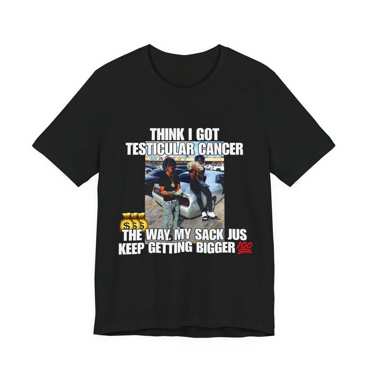My Sack Getting Bigger Meme T-Shirt, Hood Irony Shirts, Joke Unisex Graphic Tee, Cancer Awareness