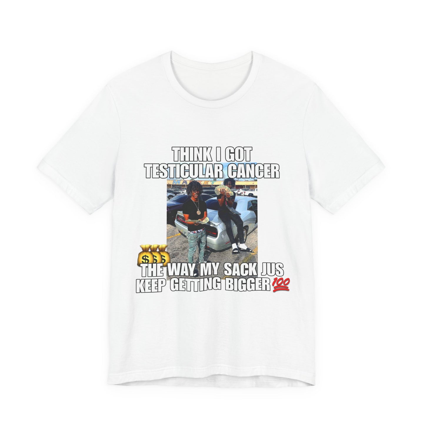 My Sack Getting Bigger Meme T-Shirt, Hood Irony Shirts, Joke Unisex Graphic Tee, Cancer Awareness