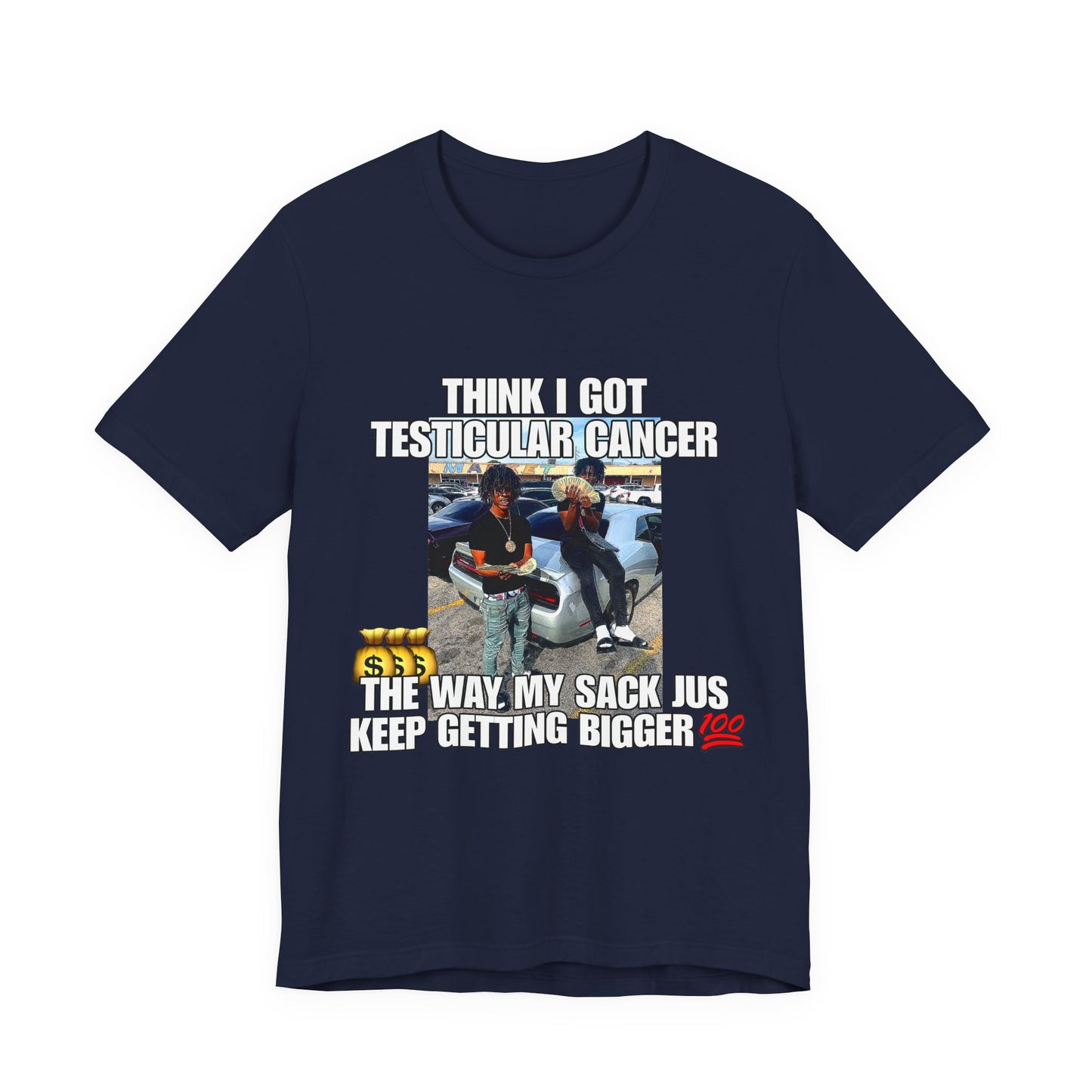 My Sack Getting Bigger Meme T-Shirt, Hood Irony Shirts, Joke Unisex Graphic Tee, Cancer Awareness
