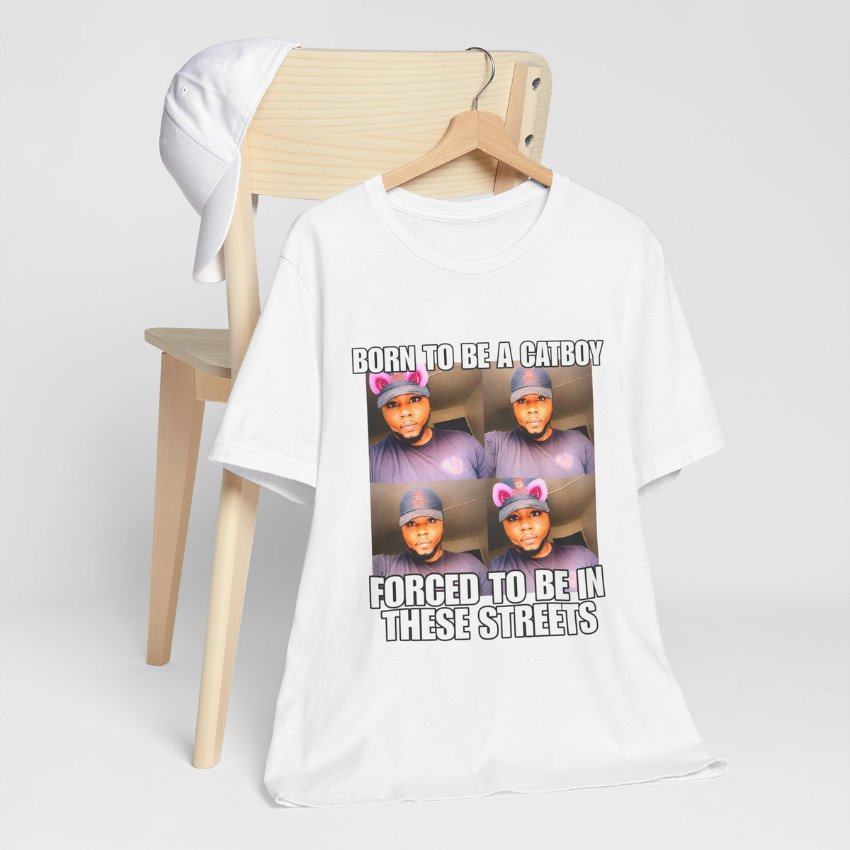 Depressed Catboy Graphic T-shirt, Hood Irony Memes, Sad Shirts