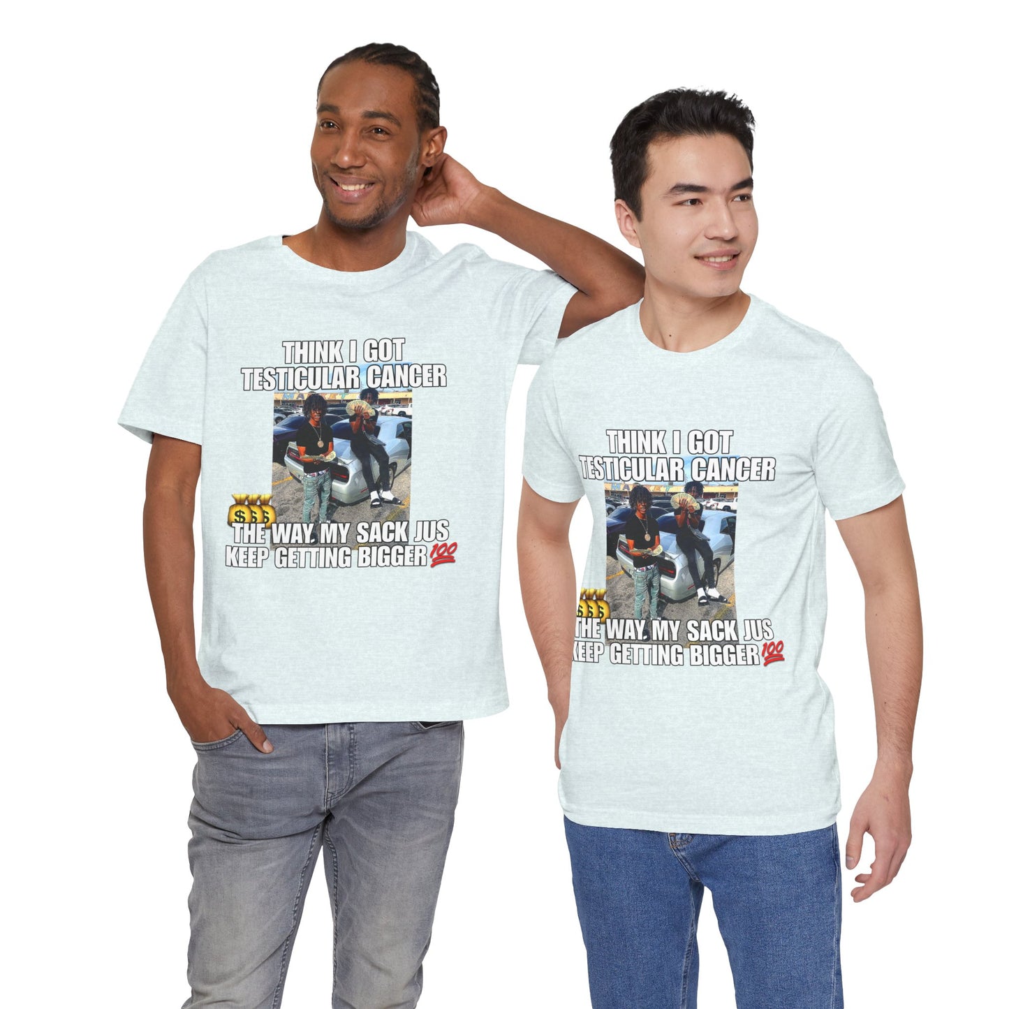 My Sack Getting Bigger Meme T-Shirt, Hood Irony Shirts, Joke Unisex Graphic Tee, Cancer Awareness