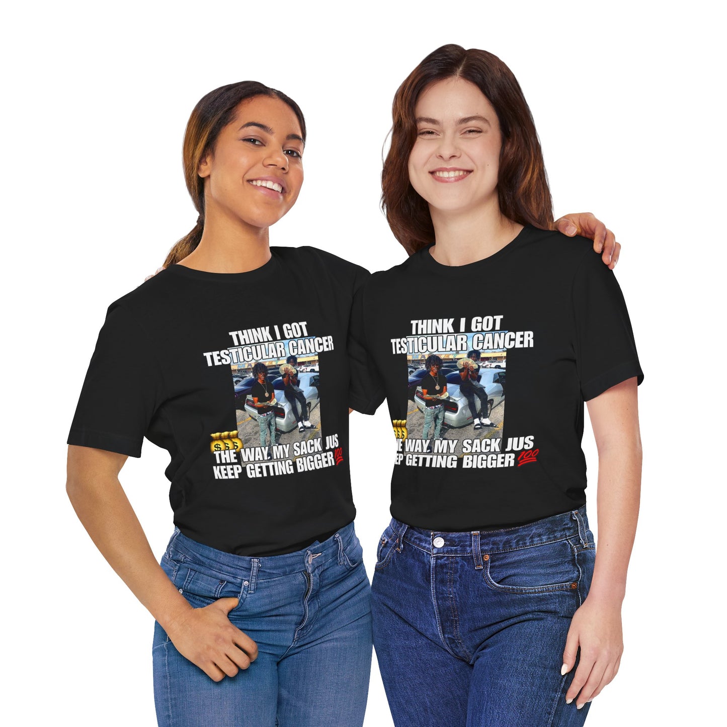 My Sack Getting Bigger Meme T-Shirt, Hood Irony Shirts, Joke Unisex Graphic Tee, Cancer Awareness