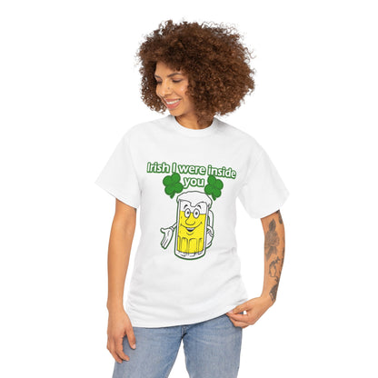 St. Patrick's Day Themed T-shirt, Irish I Were Inside You, Unisex Graphic Tee, Gift for Conservative Grandmother