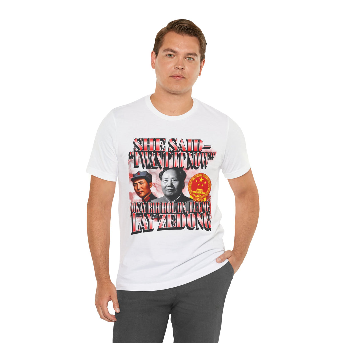 Badass Mao Zedong T-shirt, Red Sun in the Sky; Rising Dong in my Flies, Unisex Graphic Tee